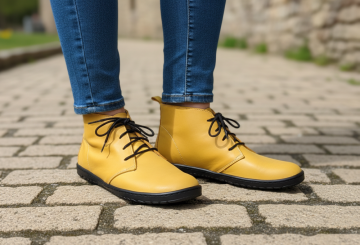 Kožené dámské kotníčkové barefoot boty ELIS