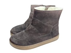 Dámské zimní velurové barefoot ve stylu valenek GUDE - hnědá