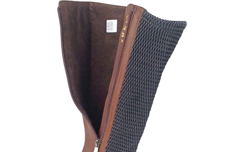 Dámské vysoké barefoot kozačky BARRA/F/N tmavě hnědá