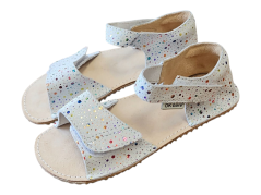 Dívčí kožené barefoot sandály MIRRISA bílá