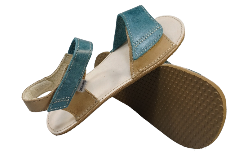modré dětské barefoot boty