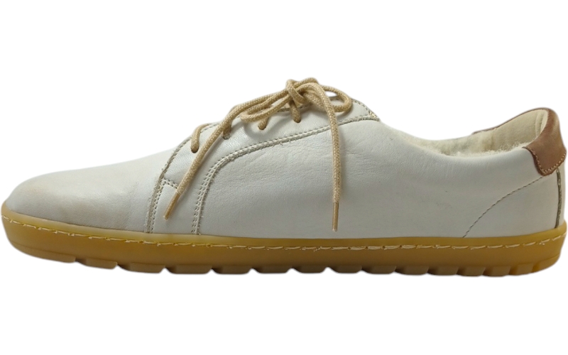 Kožené hřejivé barefoot tenisky ESTER/Z/N krémová