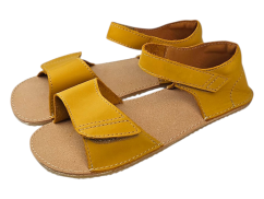 Dětské kožené barefoot sandály MIRRISA žlutá