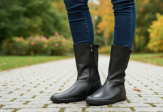 ší kozačky BETTY černá, s filcovou podšívkou