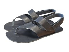 Barefoot dámské kožené žabky NAXOS černá