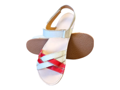 Dámské páskované barefoot sandály NEVADA krémová