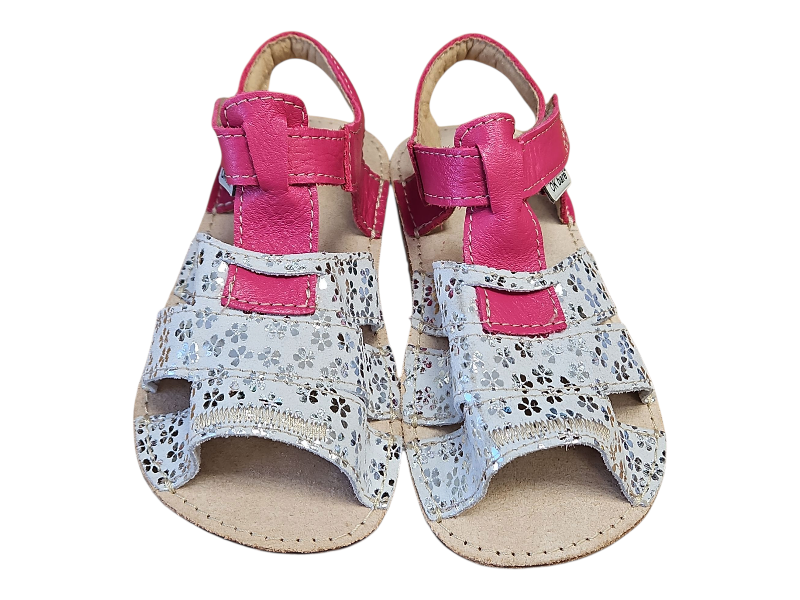 Dívčí kožené barefoot sandálky Miami/I růžová