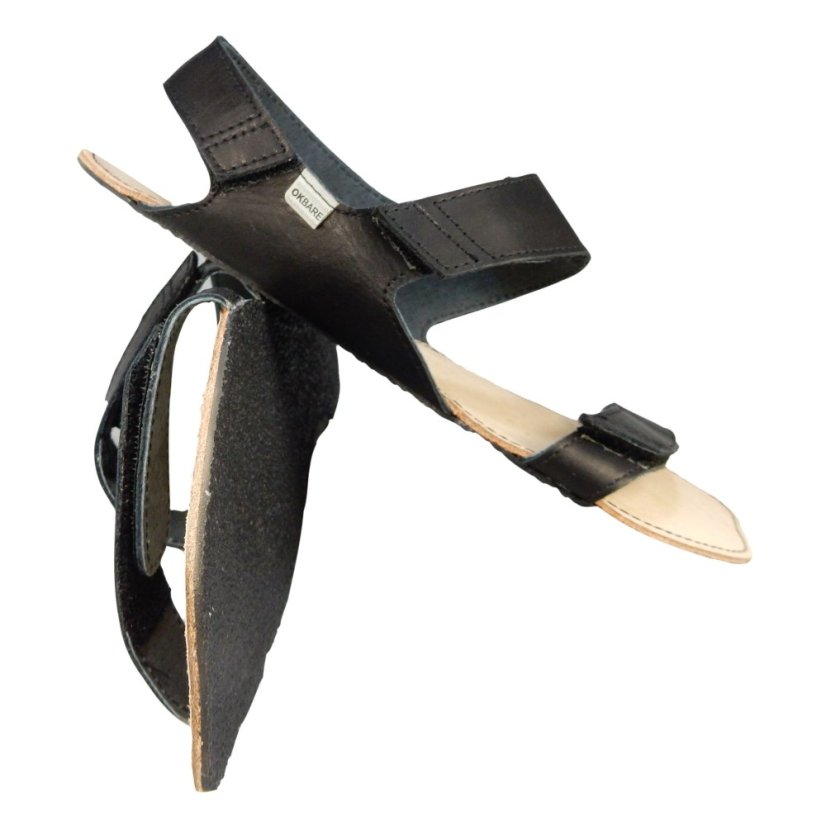 unisex barefoot sandále v černé barvě