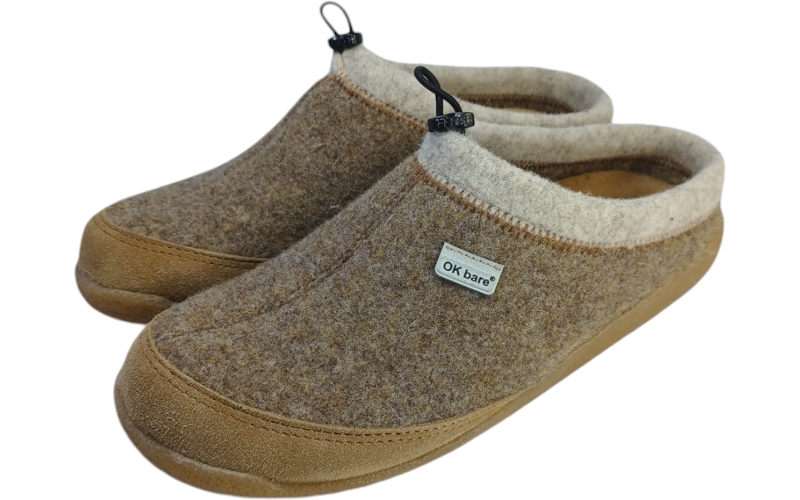 Pohodlné barefoot filcové pantofle