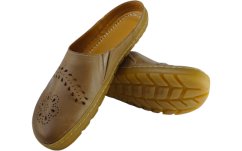 Kožené dámské barefoot nazouváky AMY/N nature hnědá