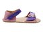 Dívčí kožené barefoot sandály MIRRISA růžová s motýlkem
