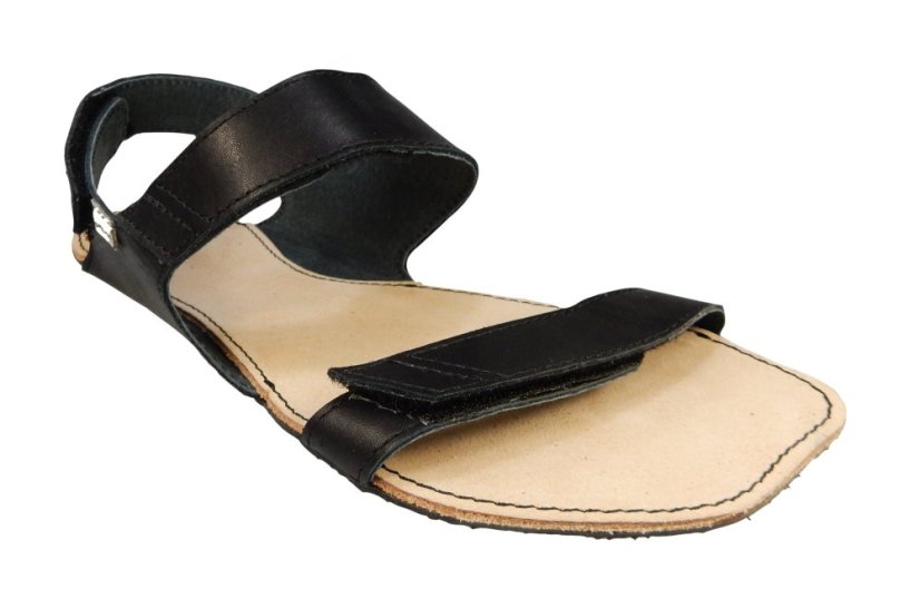 černé letní barefoot boty na suchý zip