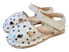 Dívčí kožené barefoot sandály MIKA /I/X krémová