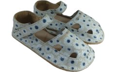 světlé květované bare boty