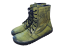 Dámské barefoot vyšší kožené boty BUTE, zelená, hřejivý filc
