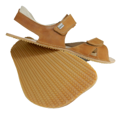 Kožené barefoot  pánské sandály BOUNTY hnědá