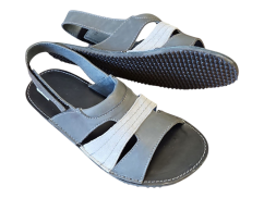 Dámské kožené barefoot sandály PEAK/I šedá