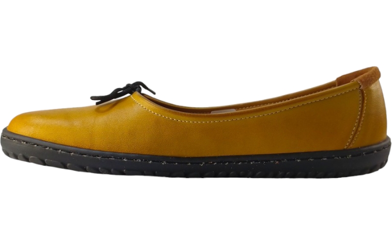 Dámské minimalistické barefoot baleríny PEACH žlutá