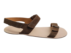 Kožené  barefoot letní sandály CHIOS hnědá