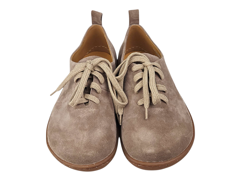 Dámské barefoot boty z přírodní velurové kůže FERN hnědá