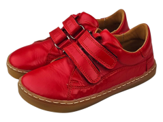 Dětské barefoot tenisky na suchý zip FIR jasně červená
