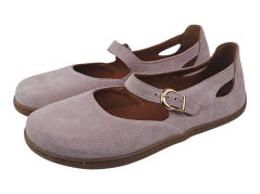 Dámské barefoot baleríny z velurové kůže IDAHO pink