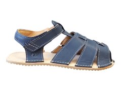 Dětské kožené barefoot sandálky Palm/I modrá
