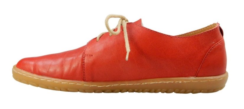Dámská barefoot kožená obuv CARMEN jasně červená