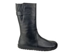 Dámské barefoot zimní kozačky TALI černá, s hřejivou vlněnou podšívkou