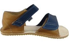 hnědo-modré barefoot sandály