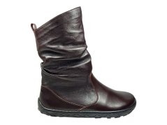 Dámské barefoot nižší  kozačky TANA  – vínověhnědá