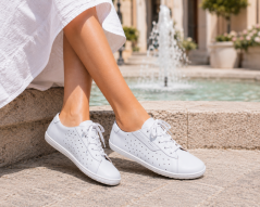 Dámské perforované barefoot tenisky HEATHER/P bílá