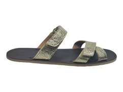 Kožené dámské  zlaté barefoot nazouváky KOR - zlatá