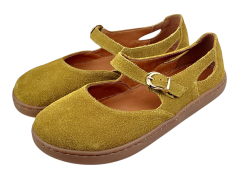 Dámské barefoot baleríny z velurové kůže IDAHO koňaková