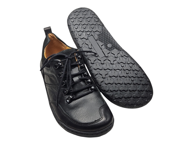 Celokožené dámské barefoot boty pohorkového typu  MAIN– černé
