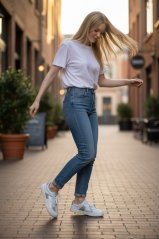 Kožené barefoot dámské sneakers PUMMAI bílo-stříbrné