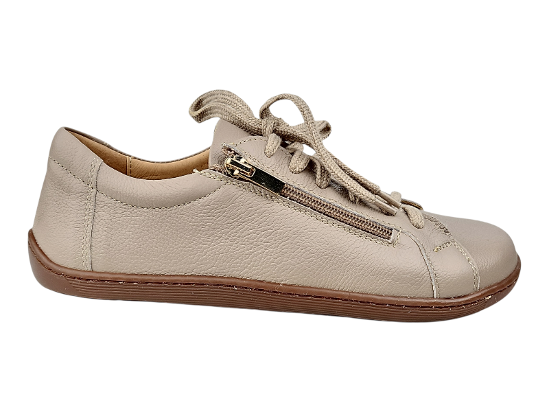 Kožené dámské barefoot boty/tenisky OLA sv.hnědá