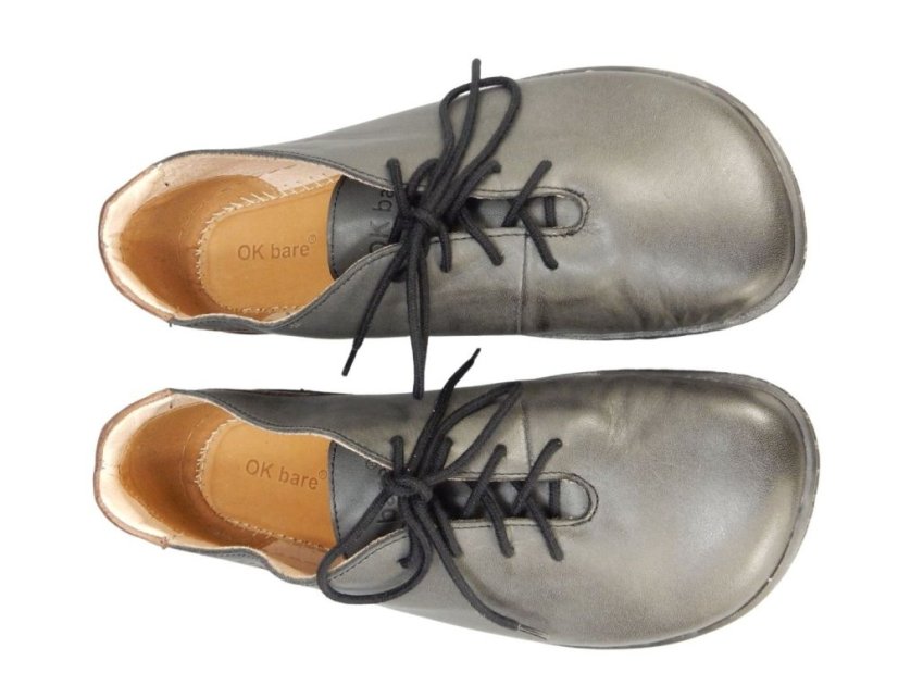 Dámské barefoot kožené boty  FAIR šedá