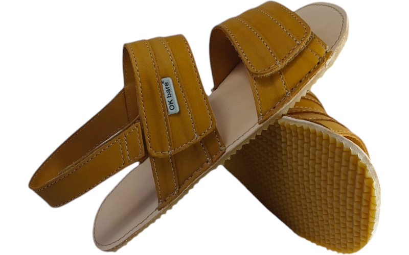 Barefoot dámské kožené sandály  LUCANIA/I hnědá