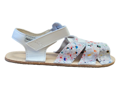 Dívčí kožené barefoot sandálky Miami/I bílá
