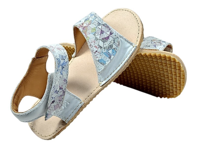 Dětské kožené barefoot sandály MIRRISA/I - bílá