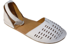 bílé perforované barefoot baleríny