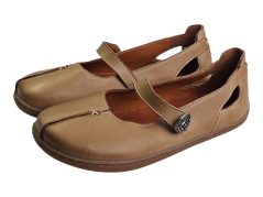 Dámské barefoot kožené  baleríny AFARA hnědá