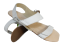 bílé kožené barefoot sandále
