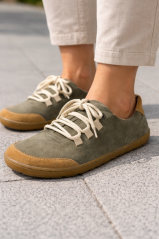 Dámské barefoot kožené boty KEITH/N khaki