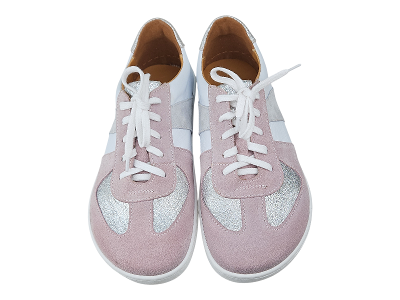 Kožené barefoot dámské sneakers PUMMAI bílá/růžová