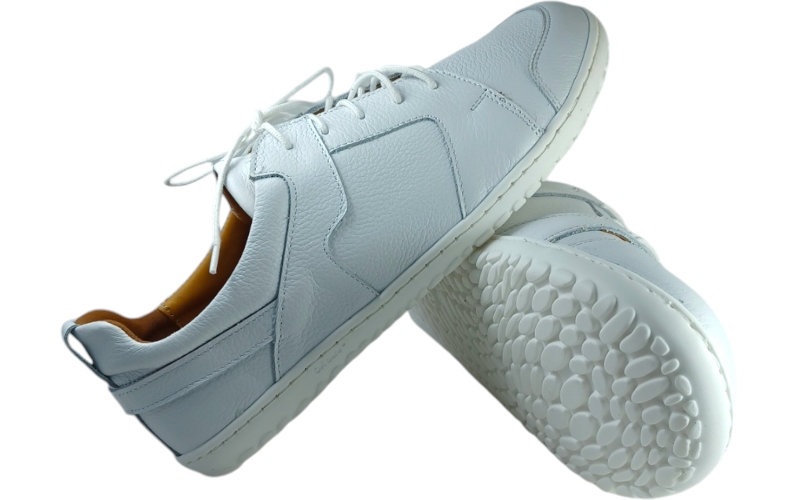 Pánské kožené barefoot prošívané tenisky IRIS/M bílá