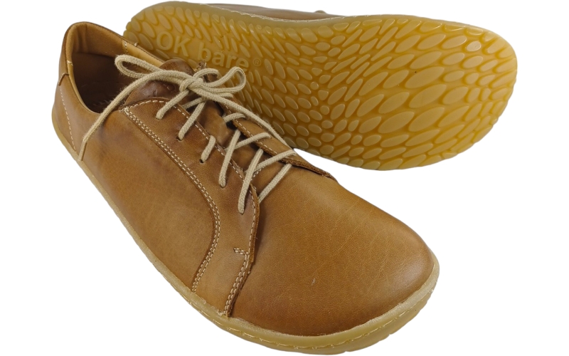 Dámské kožené barefoot tenisky ESTER hnědá
