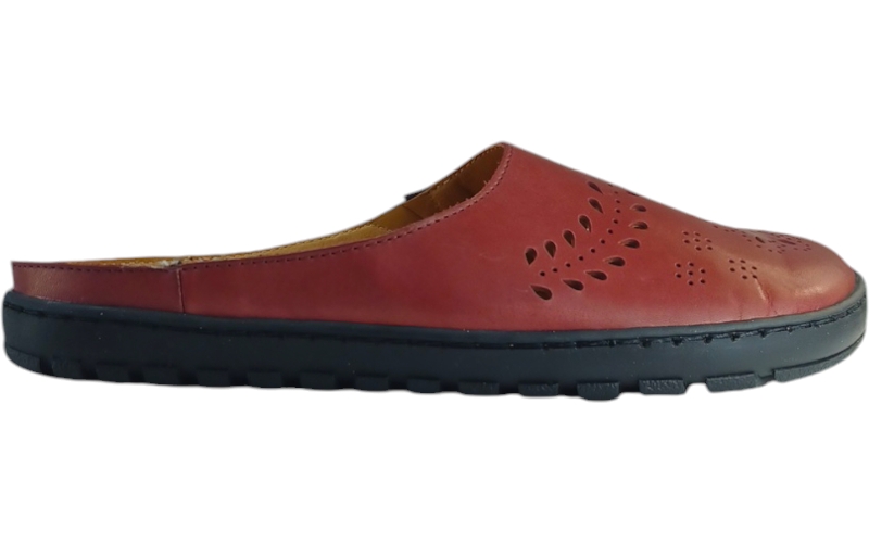 Dámské  barefoot kožené nazouváky AMY/N  červená