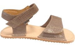 hnědé lesklé barefoot sandálky